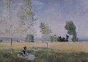 Claude Monet Meadow at Bezons oil painting reproduction